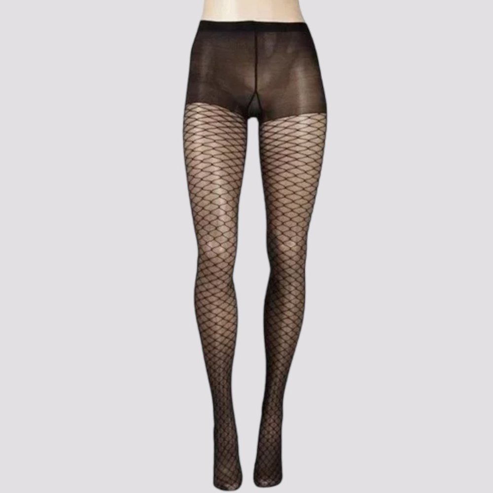 HUE Faux Net Sheer with Control Top Black Size 1